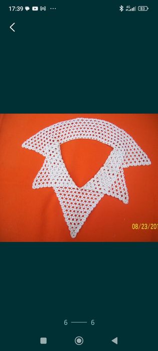 Dantelă albă pt costume si gulere