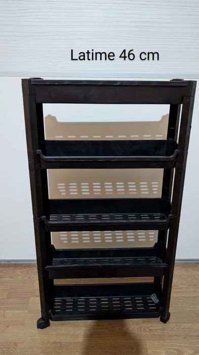 Etajera cu 4 rafturi pe roti - pt spatii inguste