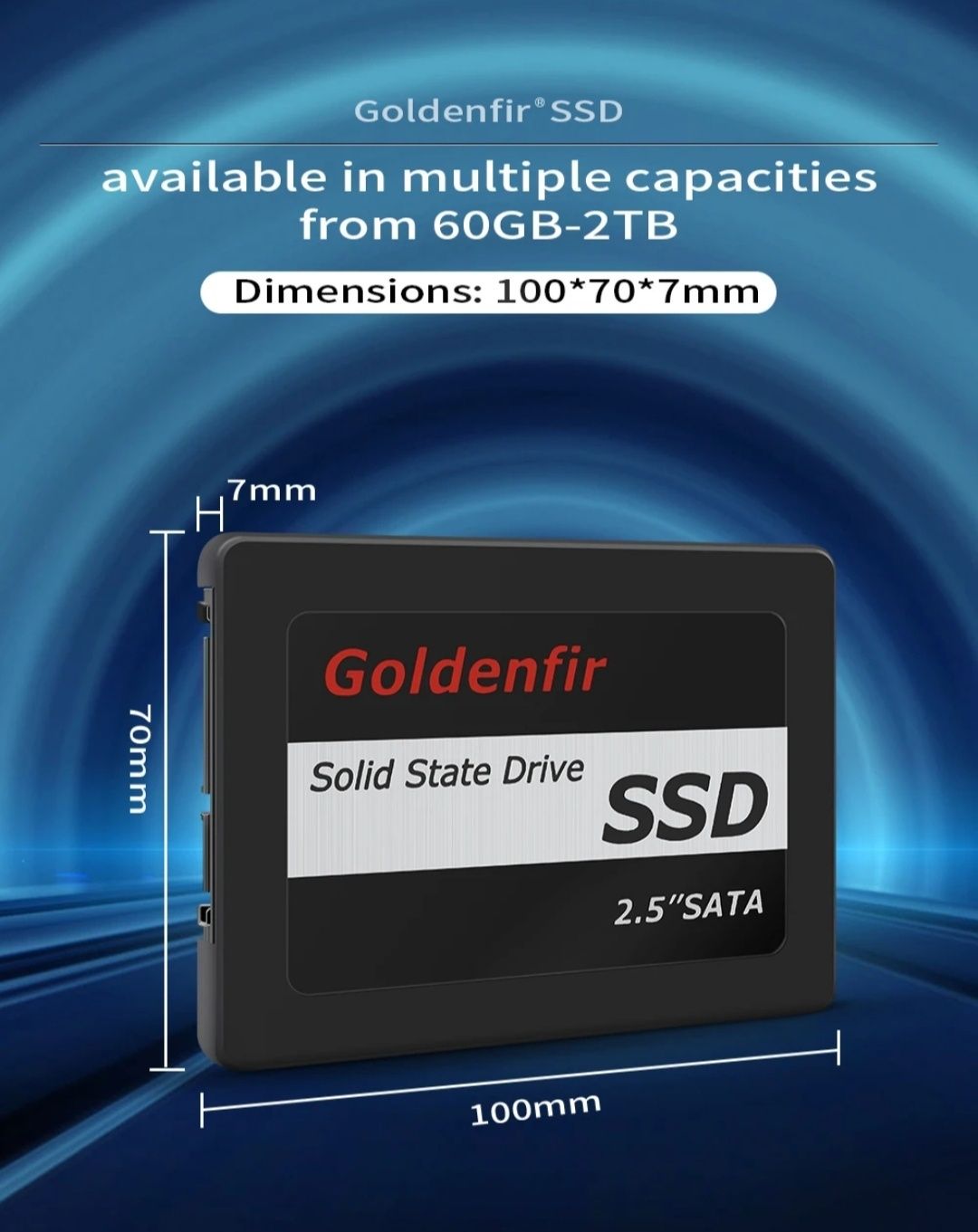 SSD 2,5 -инчов марка Goldenfir -2 ТВ