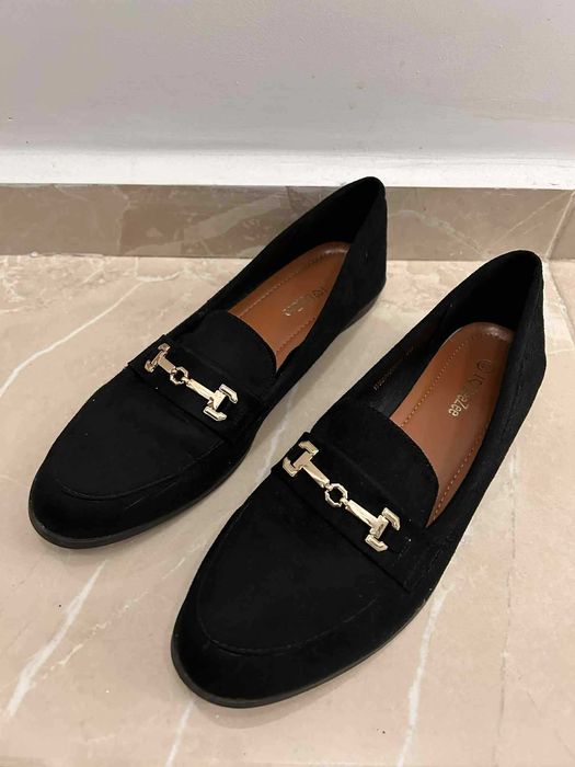 Дамски черни мокасини - 40 номер