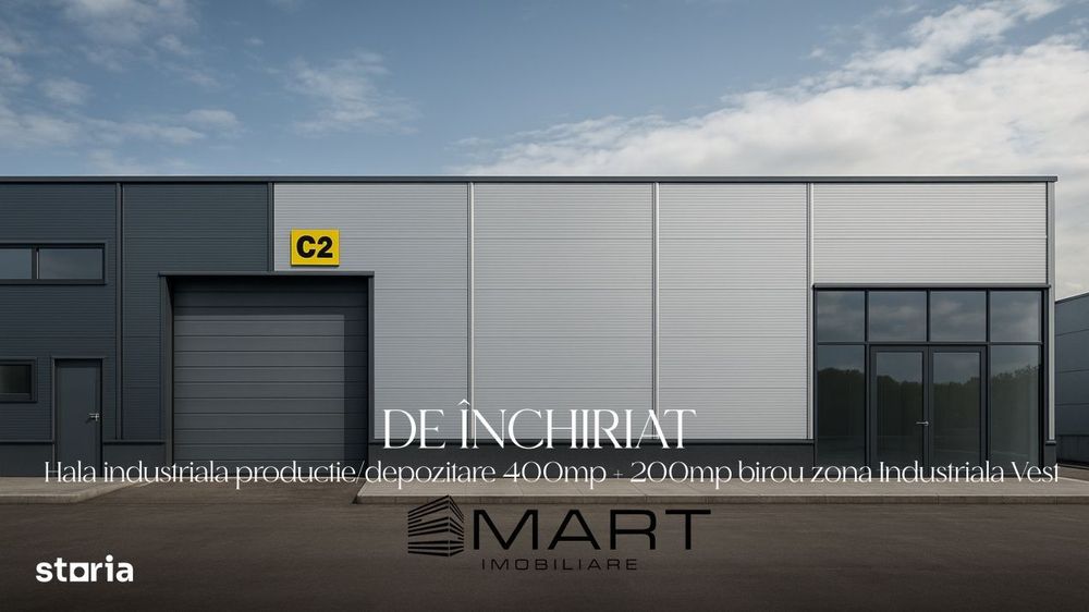 Hala industriala cat. A 400mp + 200mp birouri zona industriala Vest