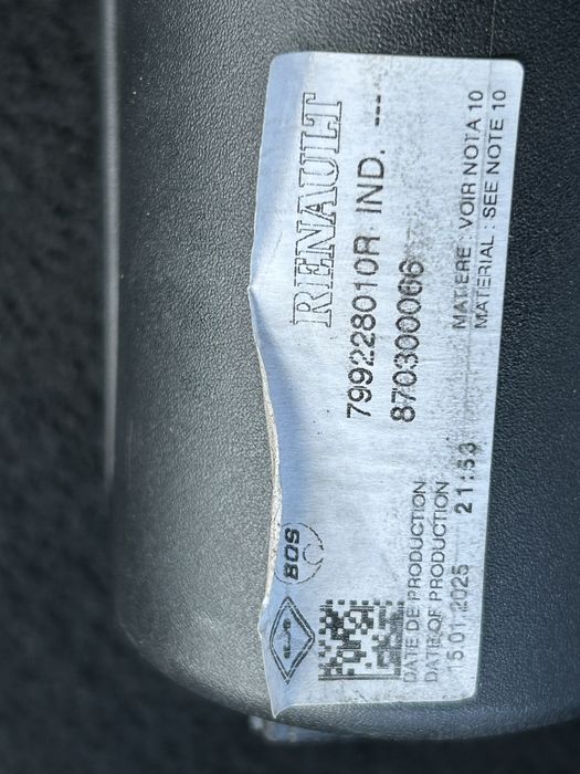 Polită capac rulou portbagaj Dacia Jogger