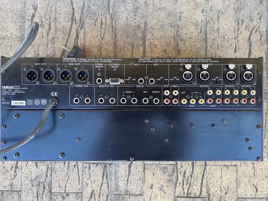 Yamaha MV1000 mixer audio efecte voce