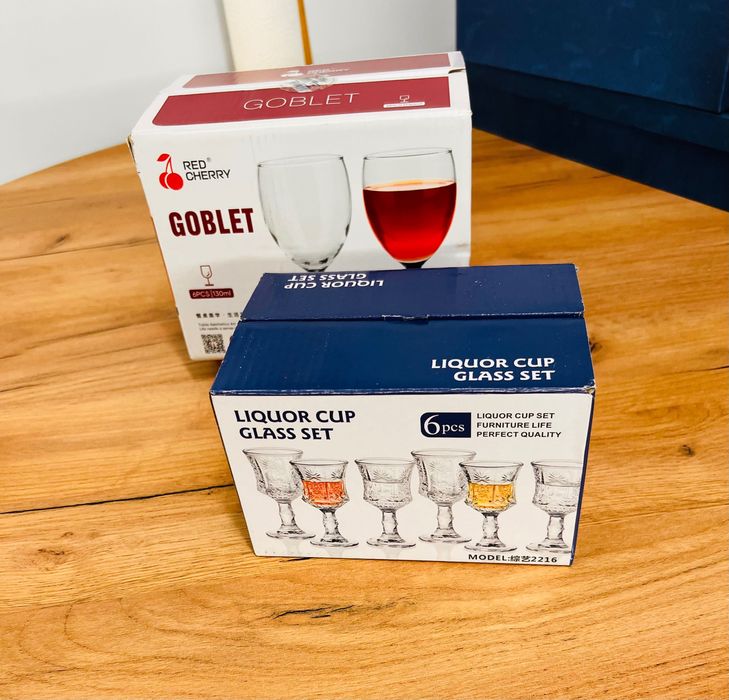 Ликерные рюмки 2 вида 12 штук новые за 2000