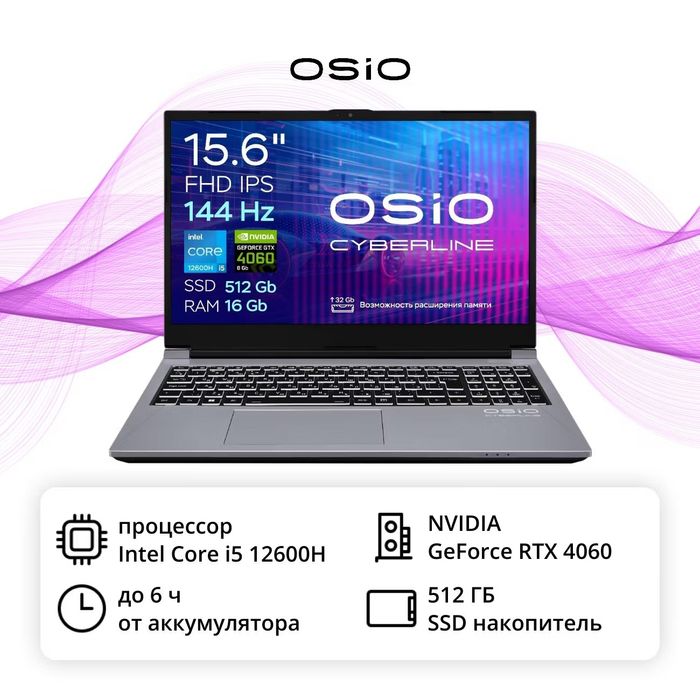 RTX4060 I5 12600H 16GB ozu OSIO