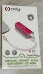 Acumulator extern baterie externa Celly 2600mAh Roz designed in Milano
