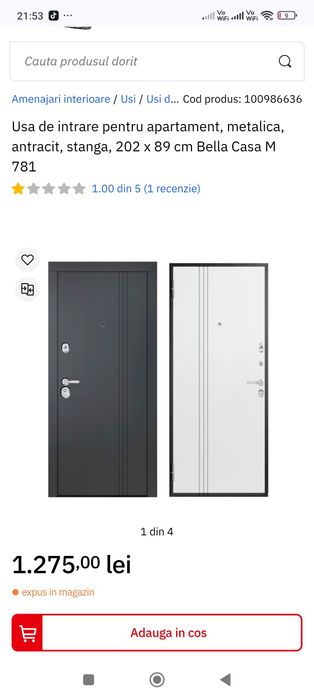 Ușă de intrare metalica