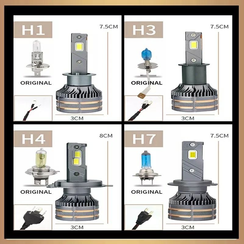 Set Două Becuri Led H1,H3,H4,H7,H8,H9,H11, EXCLUSIV 24V-36V (24000LM/1