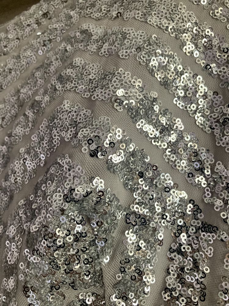 Rochie de seara argintie cu paiete