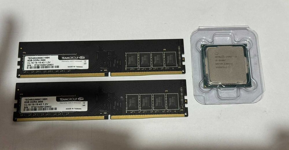 СПЕШНО!!! Intel i5-9400F + 16 GB DDR4 2666 MHz рам памет TeamGroup