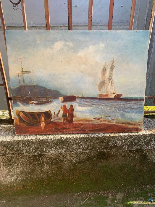 стара картина морски пейзаж