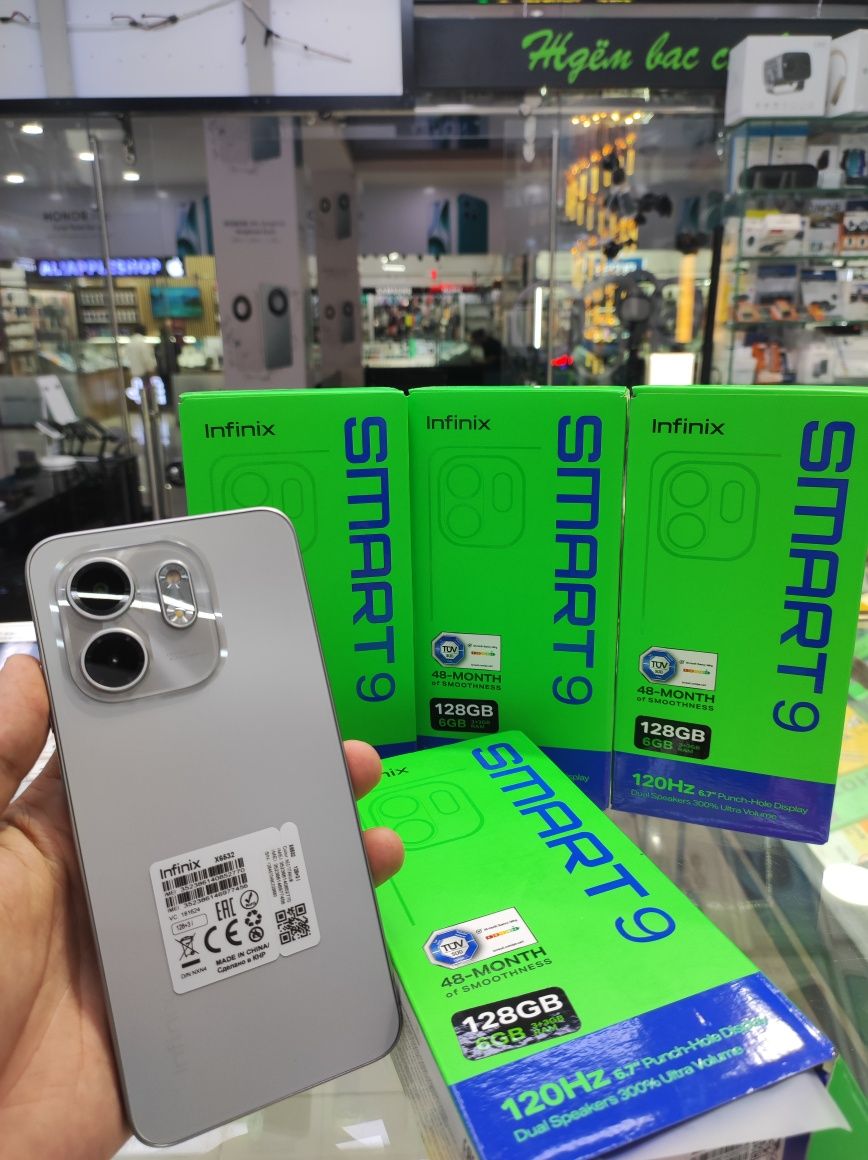 Pachka smart 9 6/128 infinix yangi