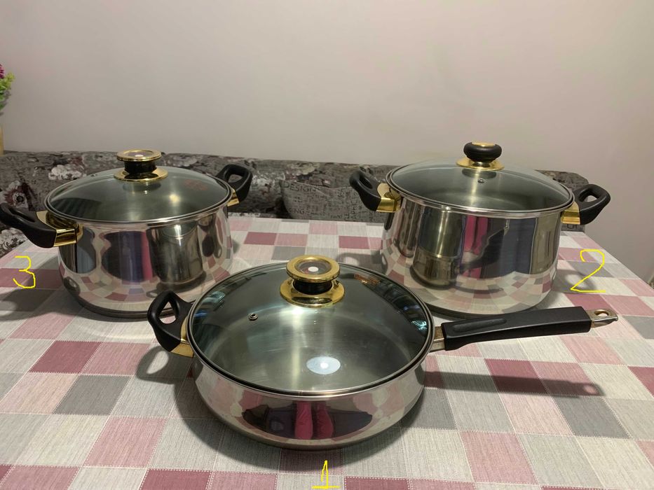 Тиган и 2 бр тенджери всички на испанската фирма FAGOR