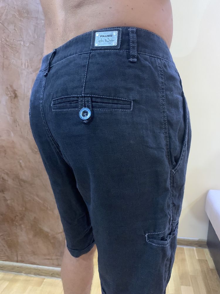 Мъжки къси гащи 100% лен Pause jeans
