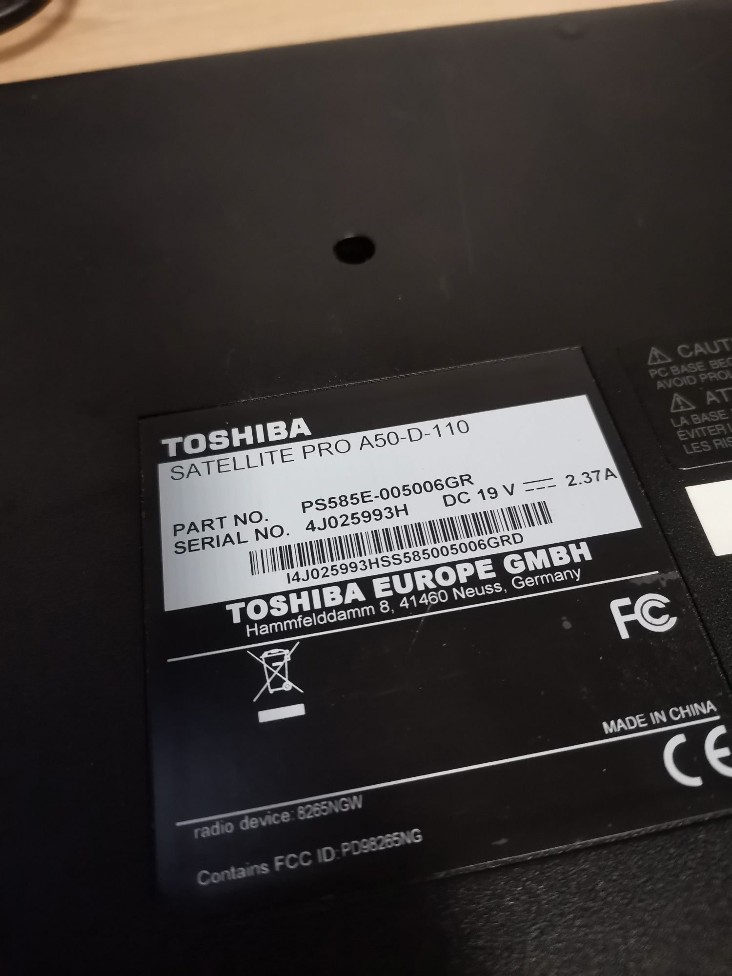 Лаптоп Toshiba I5-7200U 8GB 256GB SSD 15.6