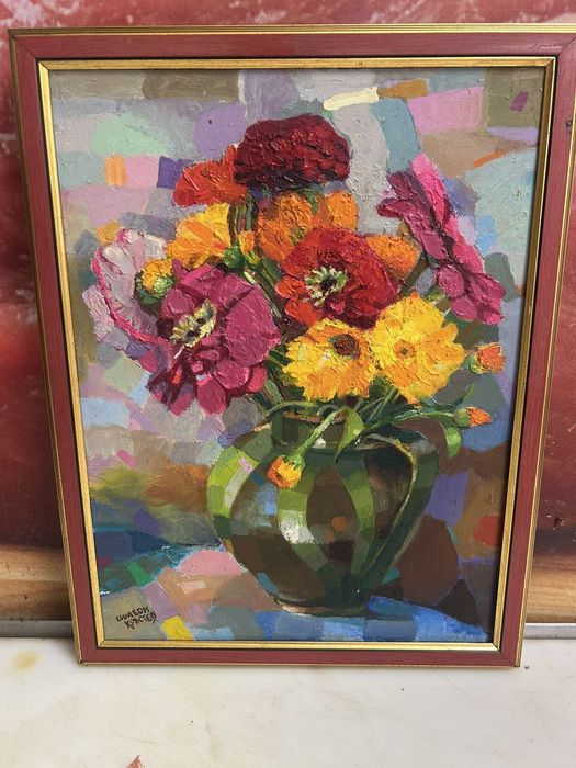 Българска авторска картина с маслени бои върху платно Натюрморт