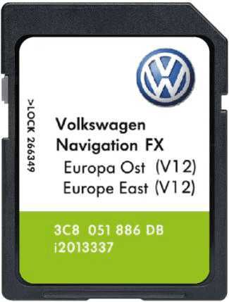 2021 Ново RNS 310 FX V12 Ots Sd Card Europe East Сд Карта RNS310 SKODA