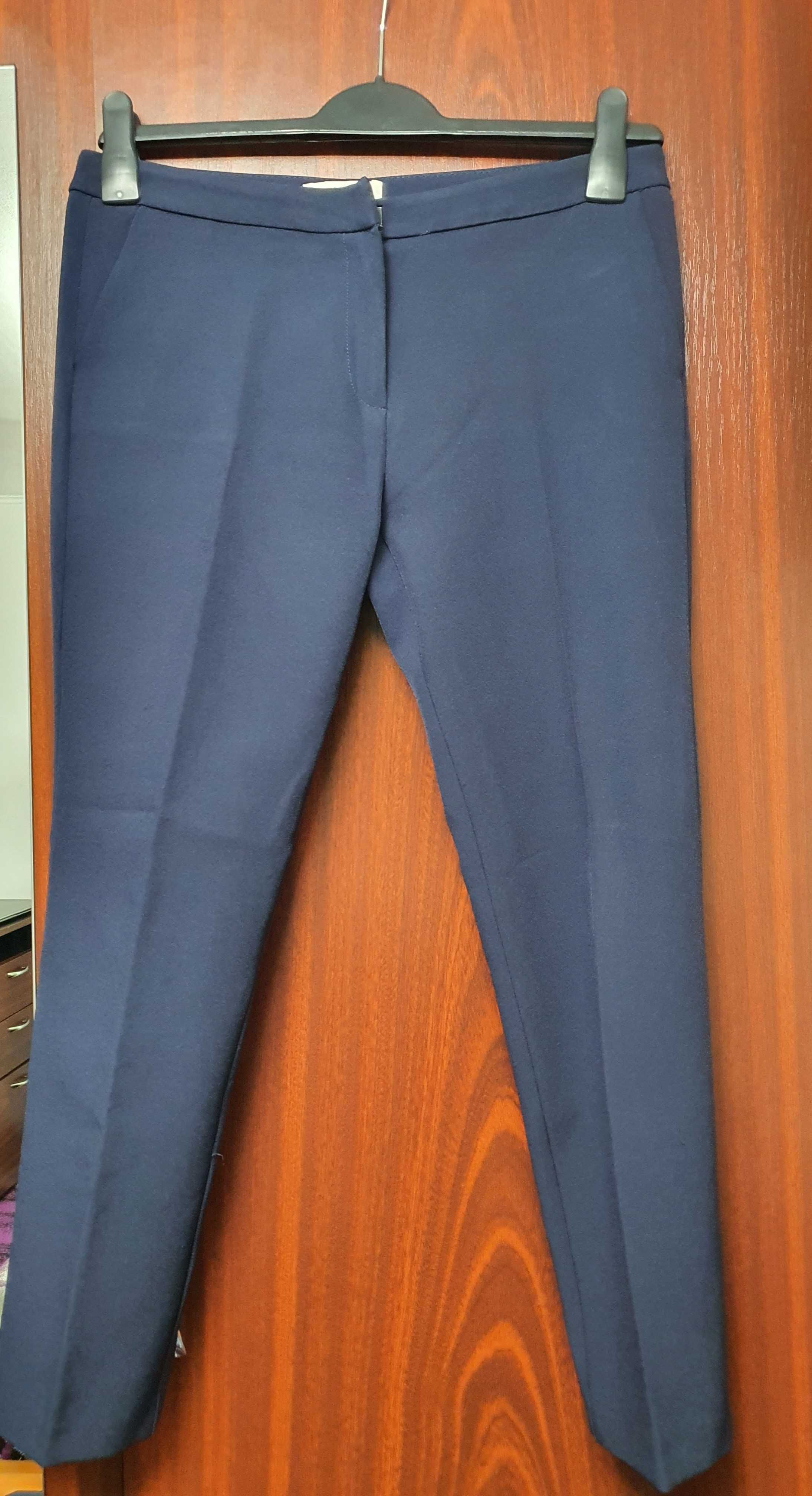 Pantaloni eleganti bleumarin Koton dama, 40