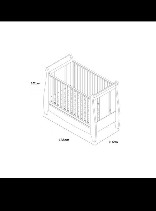 Vand pat copii lemn masiv 3 in 1  Tutti Bambini + saltea +protectie