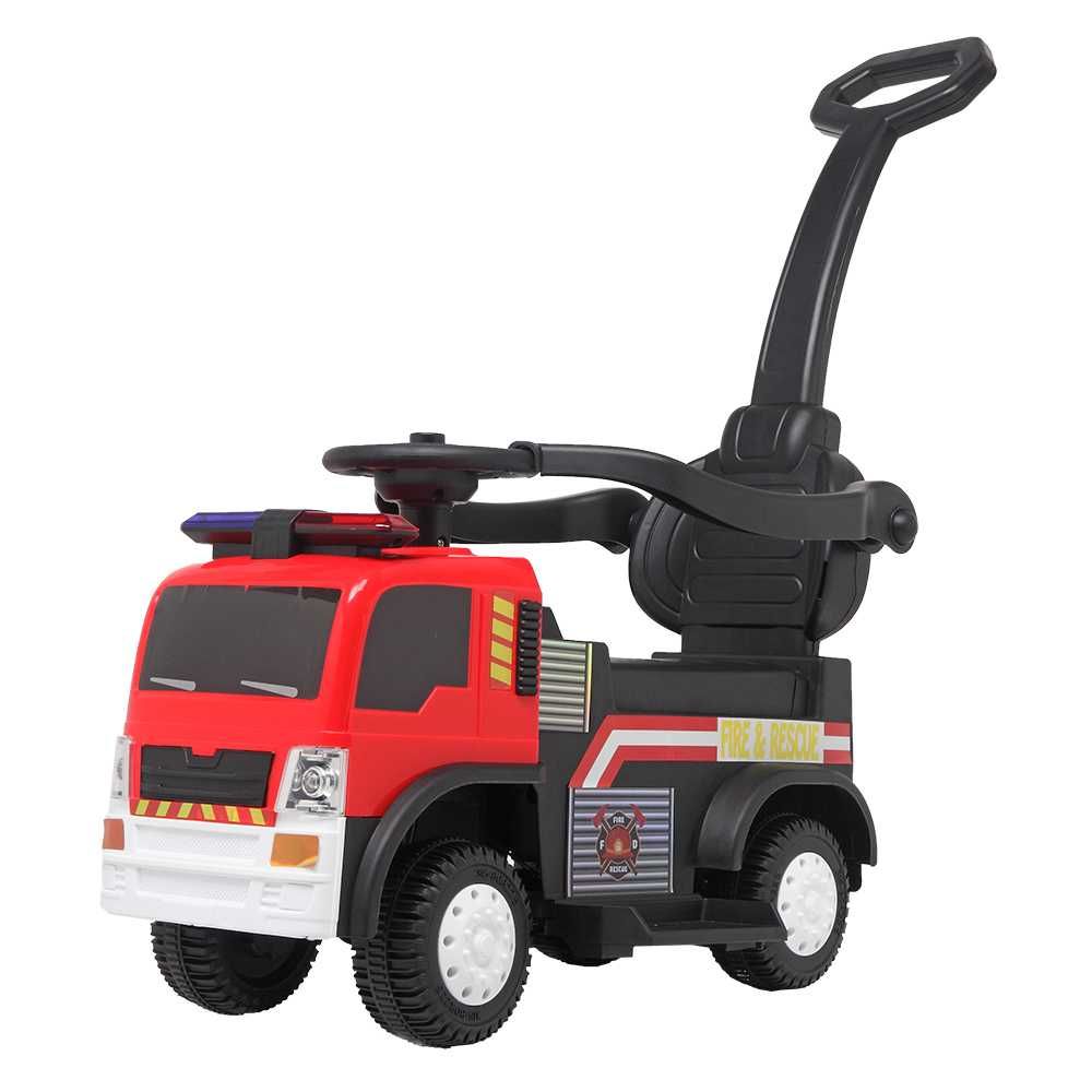 Camion cu maner 3 in 1 Kinderauto FireTruck 30W 6V, scaun tapitat,