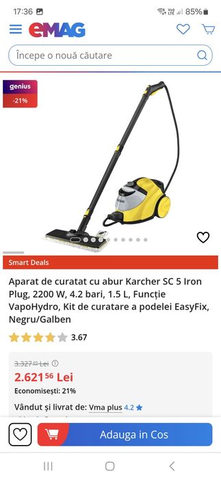 Aparat de curățat cu aburi