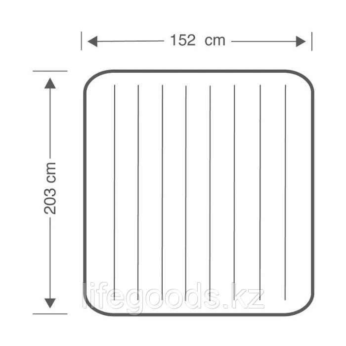 Надувной матрас двуспальный 152х203х25 см Fiber-Tech Intex 64759