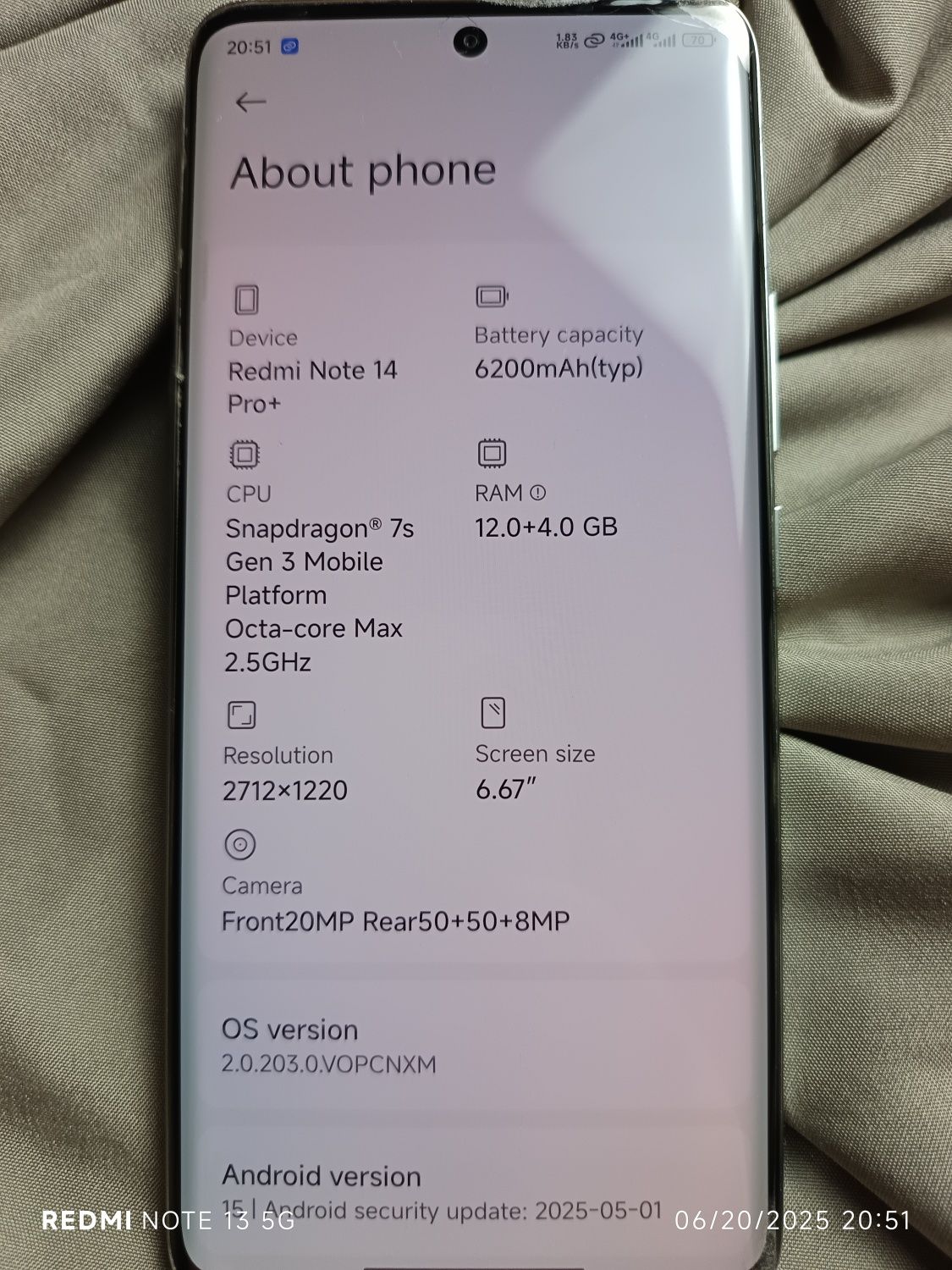 xaomi redmi note 14 pro plus 16/256