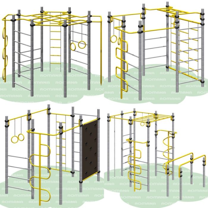 Детские спортивные игровые площадки комплексы ROMANA Лазы Рукоходы