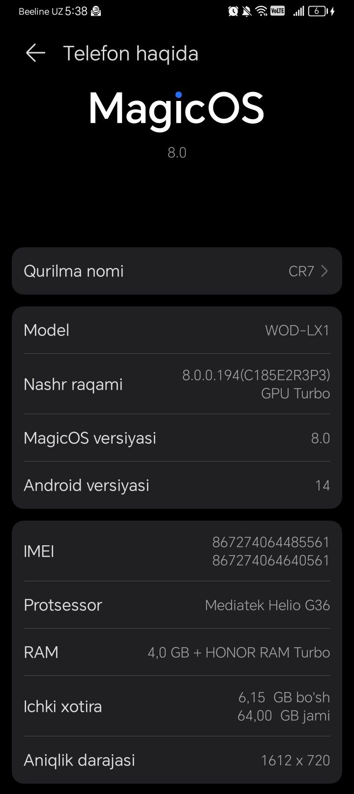 Honor x5 plus sotiladi