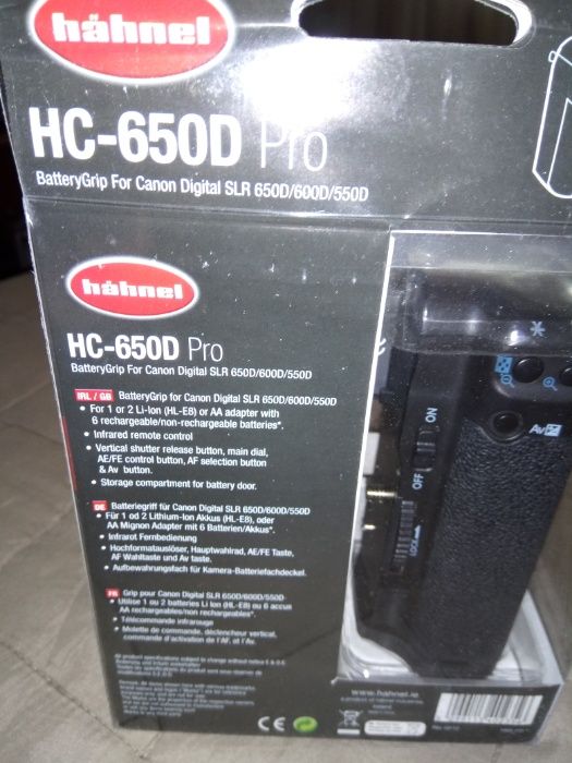 Grip HC650D Pro compatibil Canon 550D/600D/650D/700D