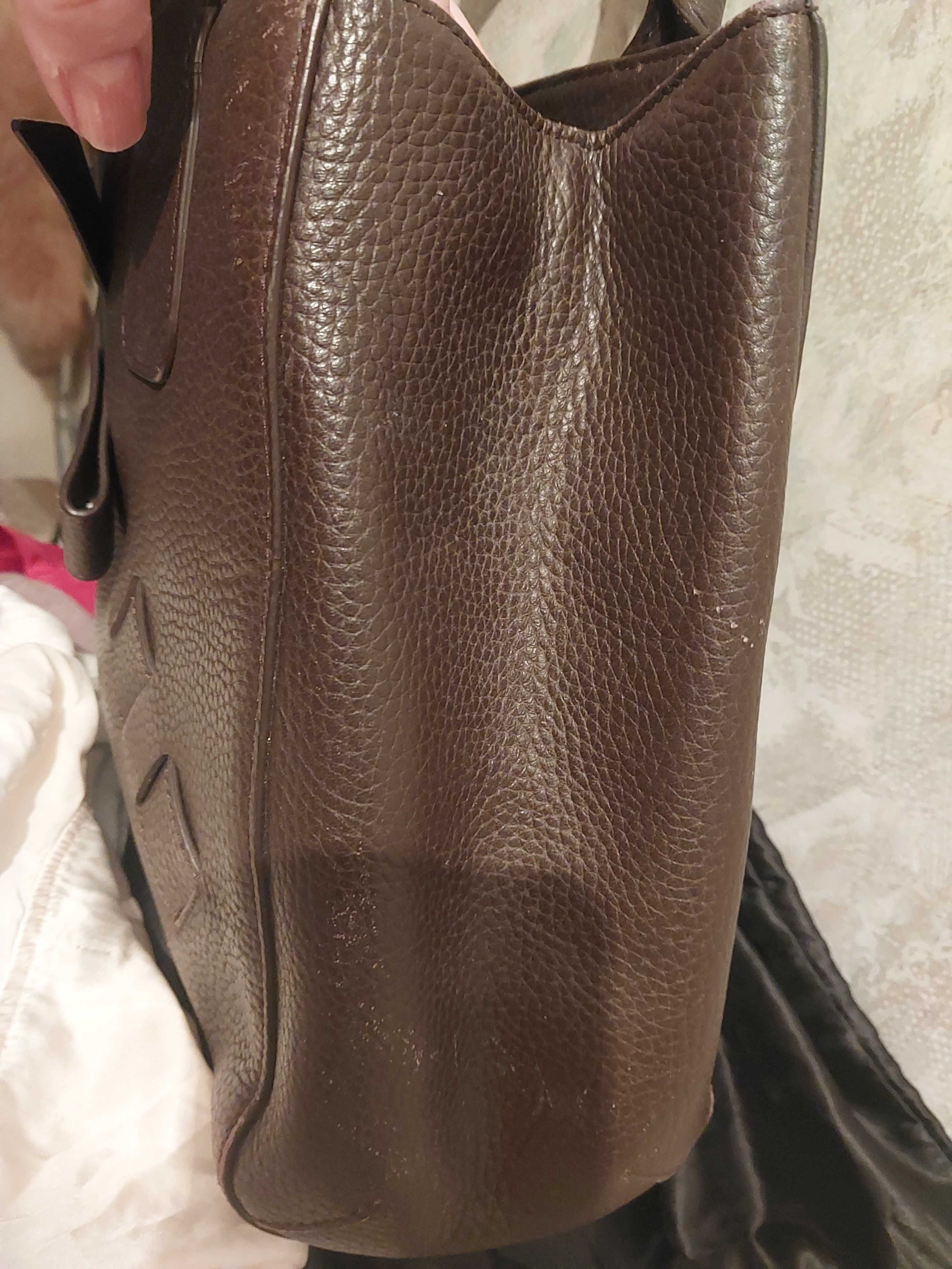 ETRO Original/REHARD Italy 100%.Кожа Голяма чанта. Gucci Original