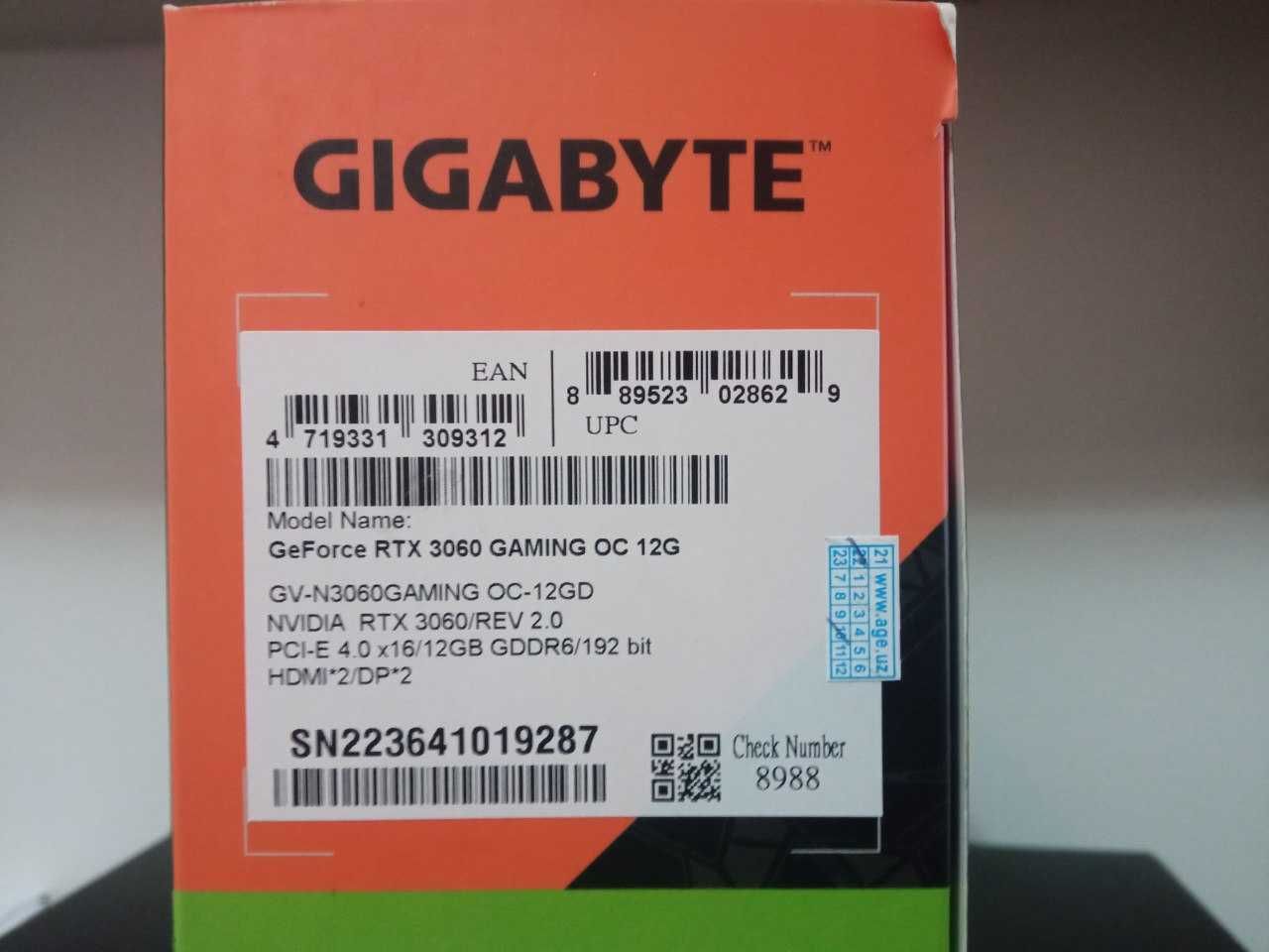 Видеокарта Gigabyte GeForce RTX 3060 Gaming OC 12G