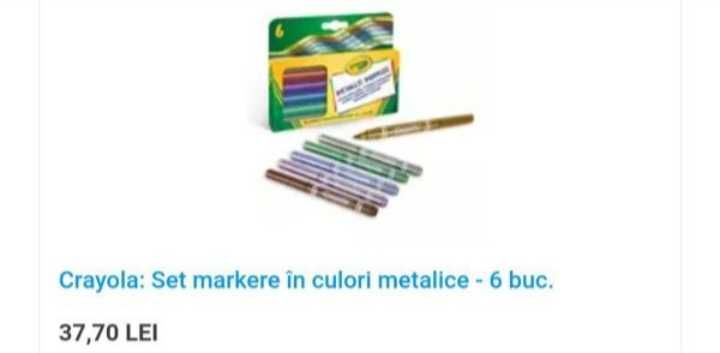 Doar 136 lei: 12seturi CRAYOLA pt scris, desen, markere, joc creativ