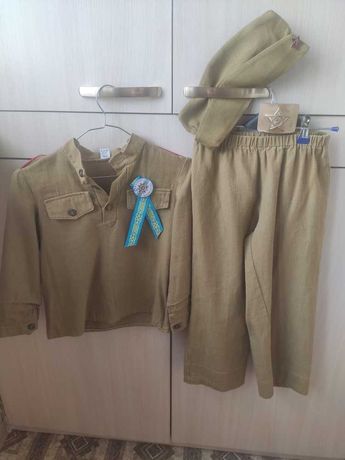 Военный костюм для мальчика, 32 р-р, 4-6 лет