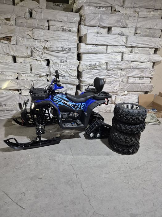 Квадроцикл TEZZA STORM 2-в-1: гусеницы + колёса, 200cc автомат/цепной