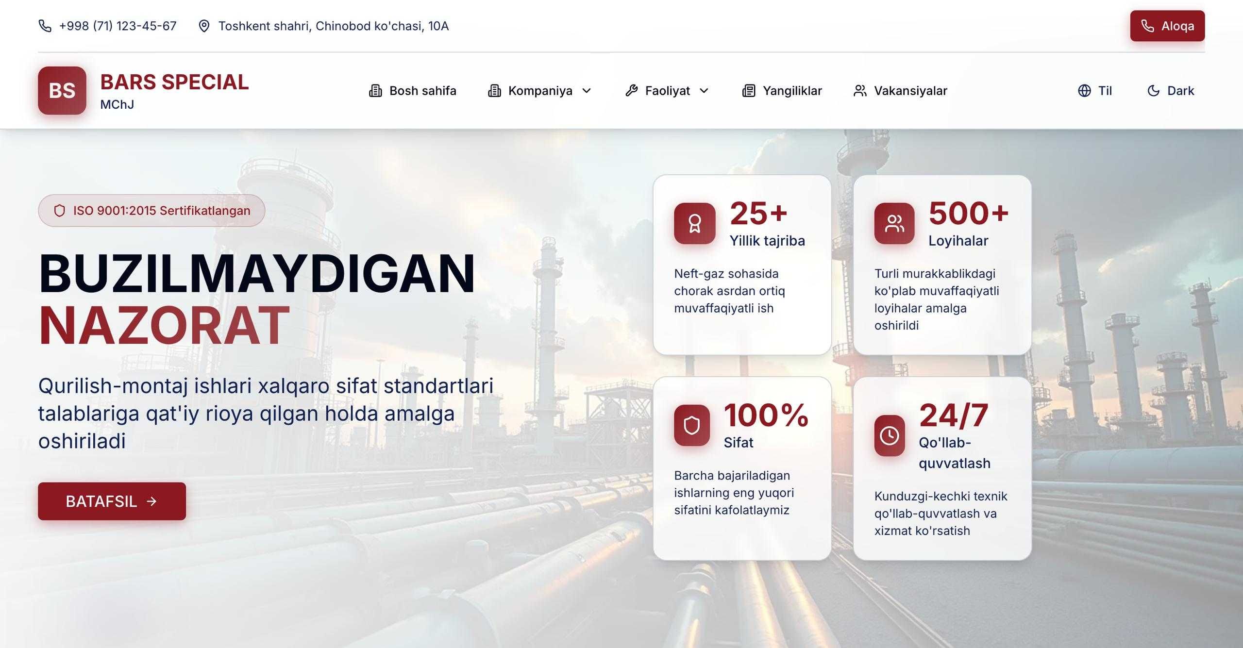 Biznesingiz uchun professional saytlar – tez, sifatli, arzon!