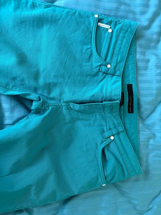 Pantaloni Calvin Klein Jeans skiny cu talie joasa