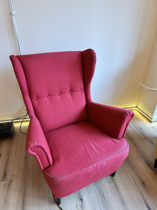 Кресло Икеа жълто и червено