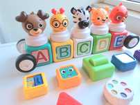 Jucărie magnetică Baby Einstein - Cuburi, Connect & Create, 24 piese