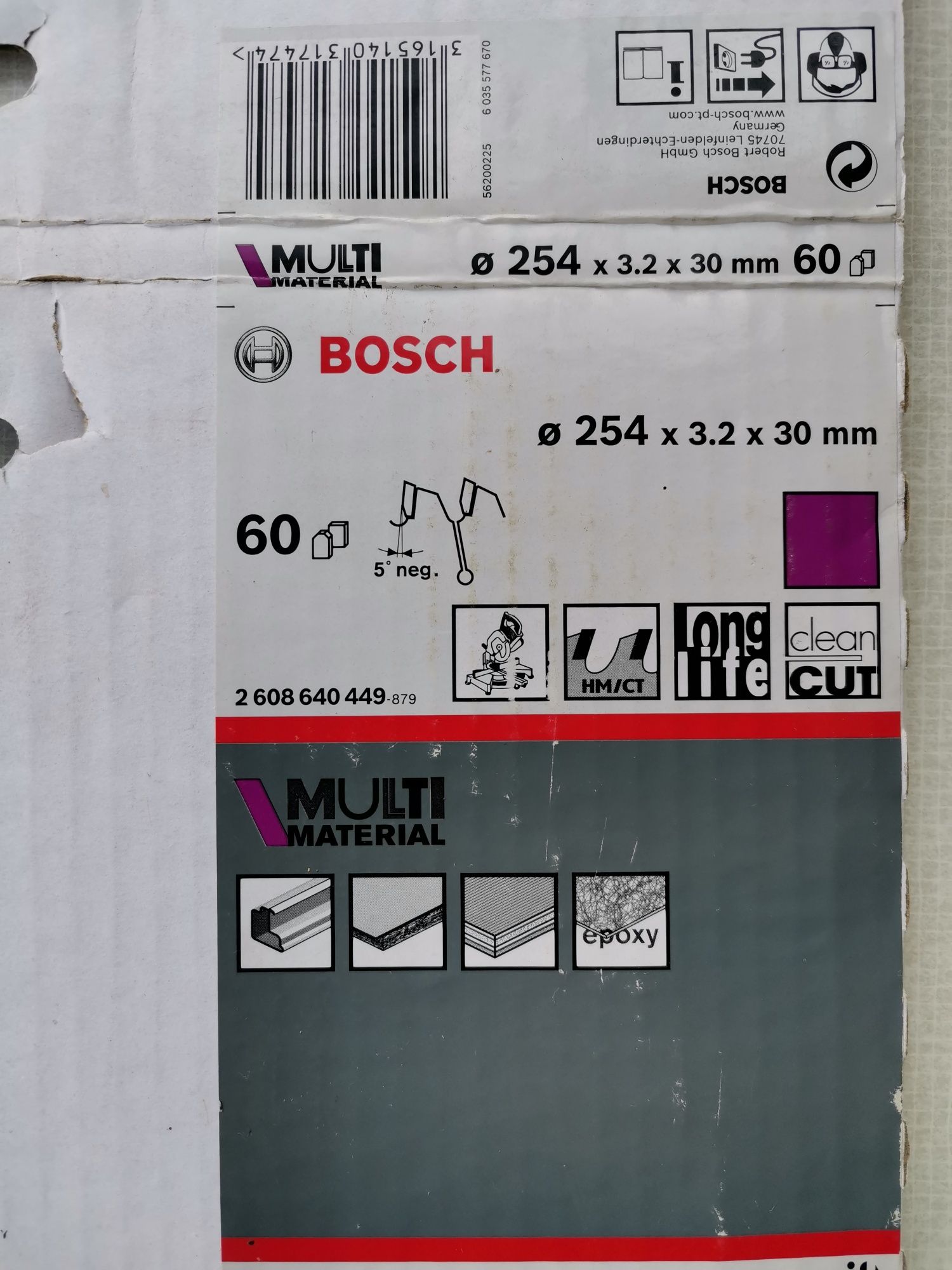 Disc pânză Bosch Multimaterial ptr. pal melaminat aluminiu profile pvc
