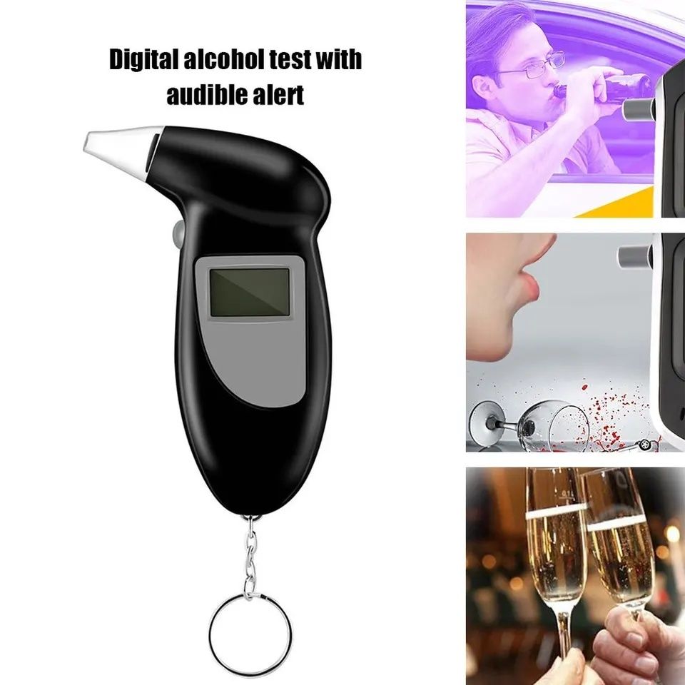 Aparat Alcool Tester, Etilotest Digital Portabil + 5 capete