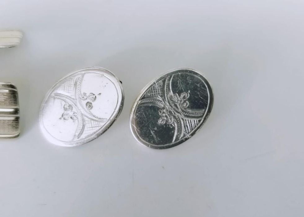 Vechi nasturi butoni argint loth 13 1/4 si 835