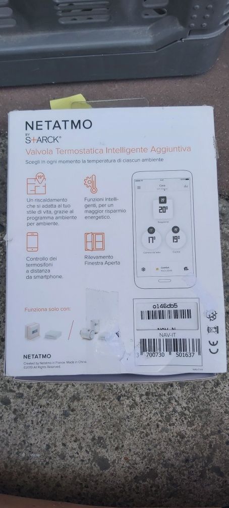 Cap termostat Netatmo, Wi-Fi, Control aplicatie, Programare, 4 Culori