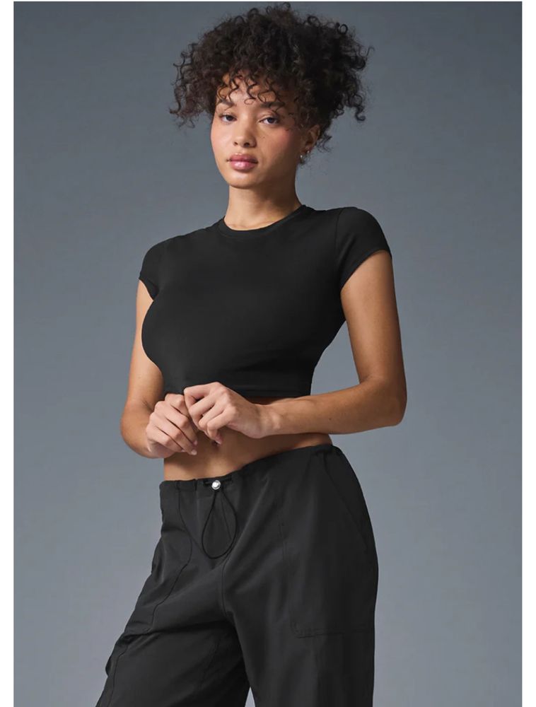 Crop top тениски Alo yoga finesse short sleeve S