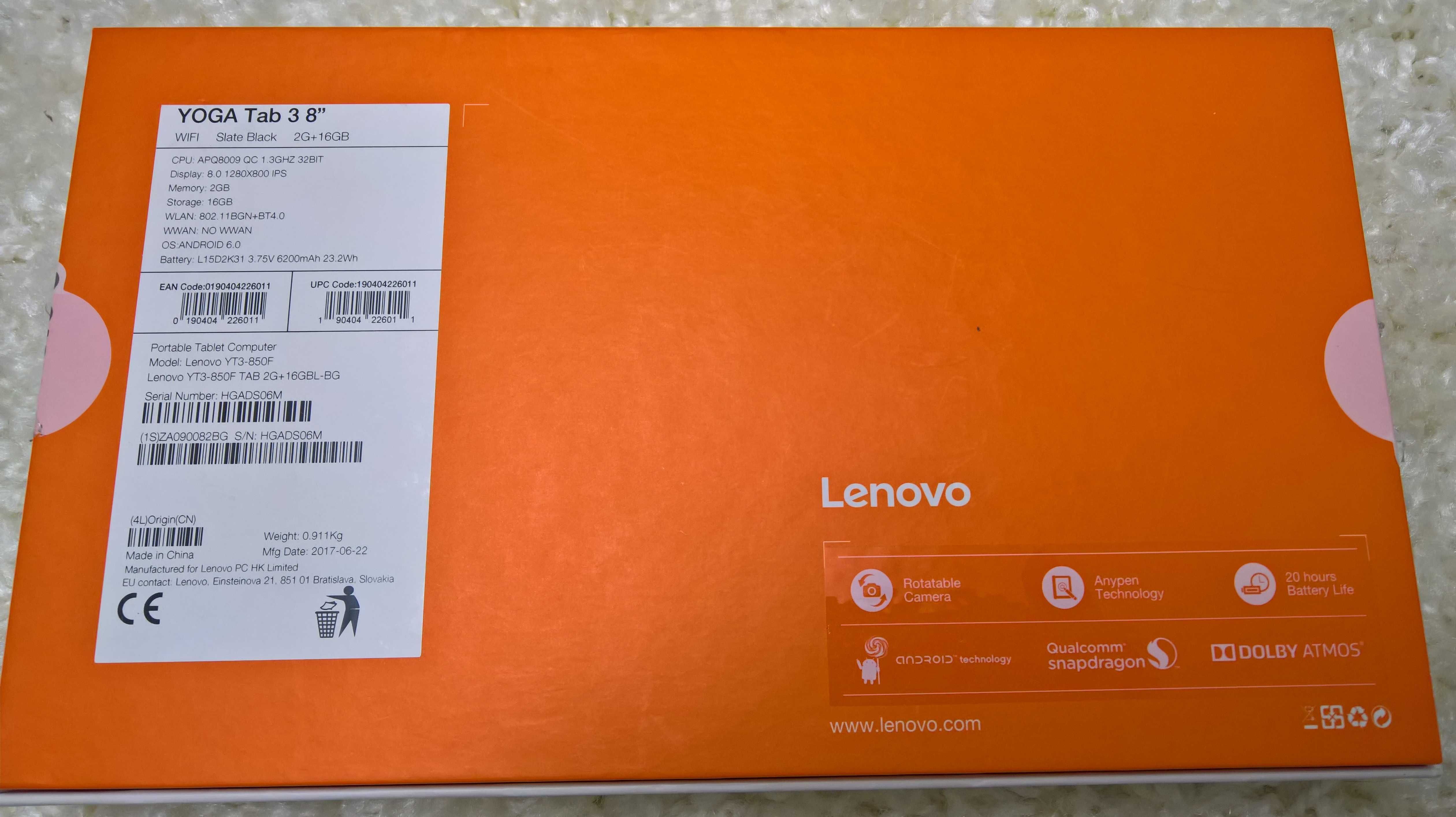 Tableta Lenovo Yoga Tab 3/impecabila