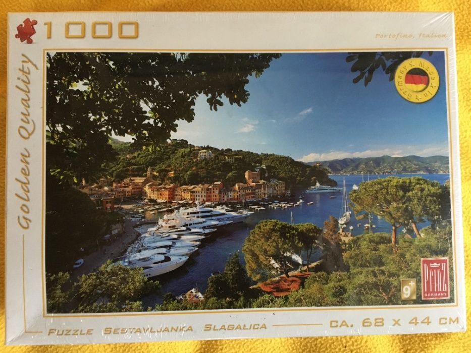 2бр нови  пъзели Portofino Италия 1000 части Градина с цветя 500