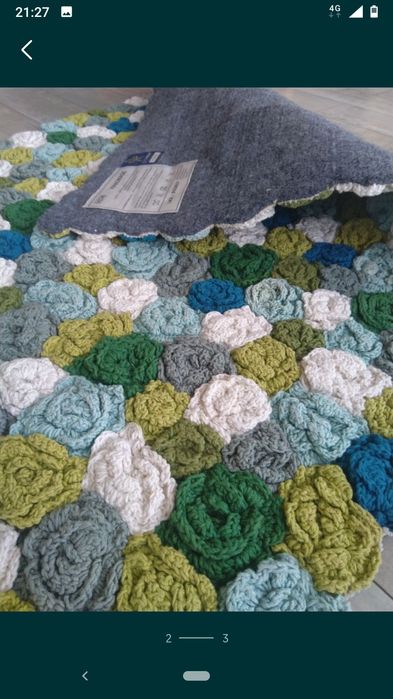 Covor croșetat flori 90*160