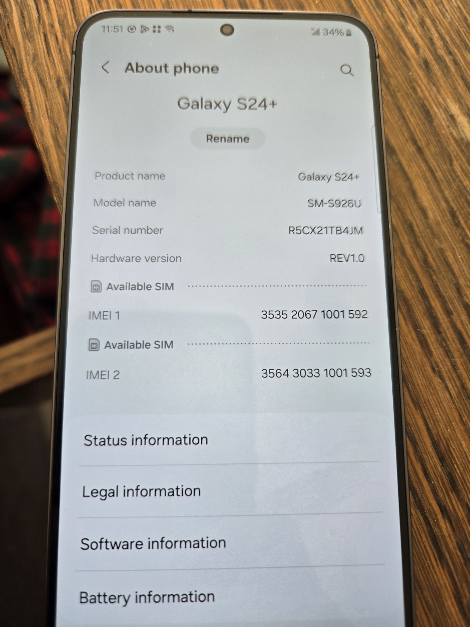 Samsung S24 plus