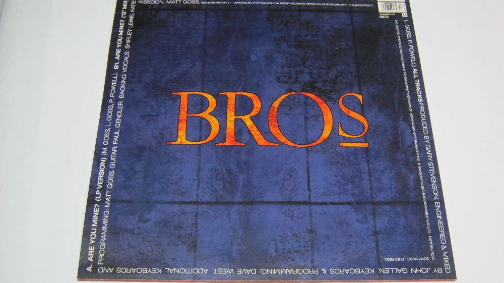 Disc vinil,Maxi,"Bros-Are You Mine"45 Rpm,format mare.