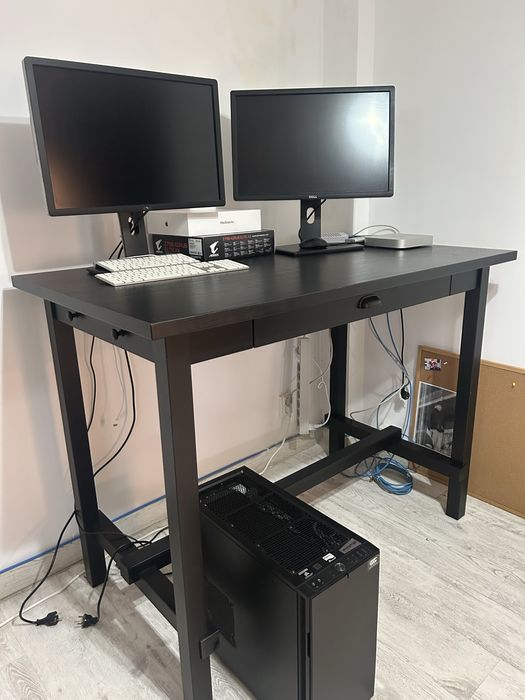 Ikea, mas bar, negru, furnir 140 *80 *105